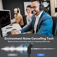 EKSA-auriculares inalámbricos H6 con Bluetooth 5,0, dispositivo de audio para oficina, Dongle, USB, ENC, con micrófono y cancelación de ruido, para ordenador