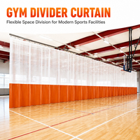 Rideau de séparation de gymnase rétractable sur mesure, monté au plafond, pour terrain de basket-ball, salle de sport et stade intérieur