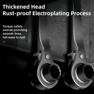 Easy Scaffolding Carbon Steel Construction Tools Ratchet Hammer Shifting <strong>Spanner</strong> with <strong>Socket</strong> Wrench Scaffold Scaffolder Tool - Product Image 4