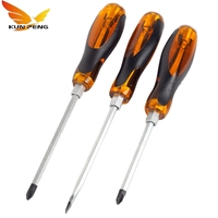 Tournevis CRV à pointe magnétique, design Phillips et à fente, finition chromée, outils manuels polyvalents