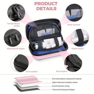 Bolsa Térmica Portátil de Alta Calidad para Viajes, Impermeable, para Diabéticos, con 2 Bolsas de Hielo, para Viajes con Diabetes - Product Image 3