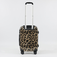 Ensembles de bagages 4 pièces en PC+ABS rigide, ensembles de valises léopard avec roulettes pivotantes, valises légères à roulettes pour hommes et femmes