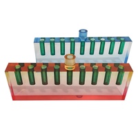 Support de bougie de manora de Lucite pour hanoukah personnalisé acrylique hanoukka Menorah