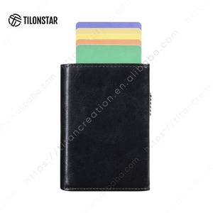 TVC340กระเป๋าใส่เหรียญขนาดเล็กกระเป๋าหนังธุรกิจปรากฏขึ้นเคสอลูมิเนียมเครดิตสำหรับผู้ชายที่ใส่บัตร - Product Image 2