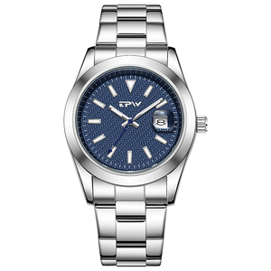Men's Quartz Watch Casual Business Stainless Steel Men's Watch Double <b>Calendar</b> Luminous Waterproof Wristwatch - Product Image 1