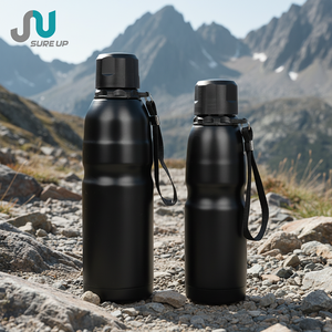 Thermos classique en acier inoxydable écologique avec petite ouverture et poignée pour le camping et la rentrée <span class=keywords><strong>scolaire</strong></span> - Product Image 1