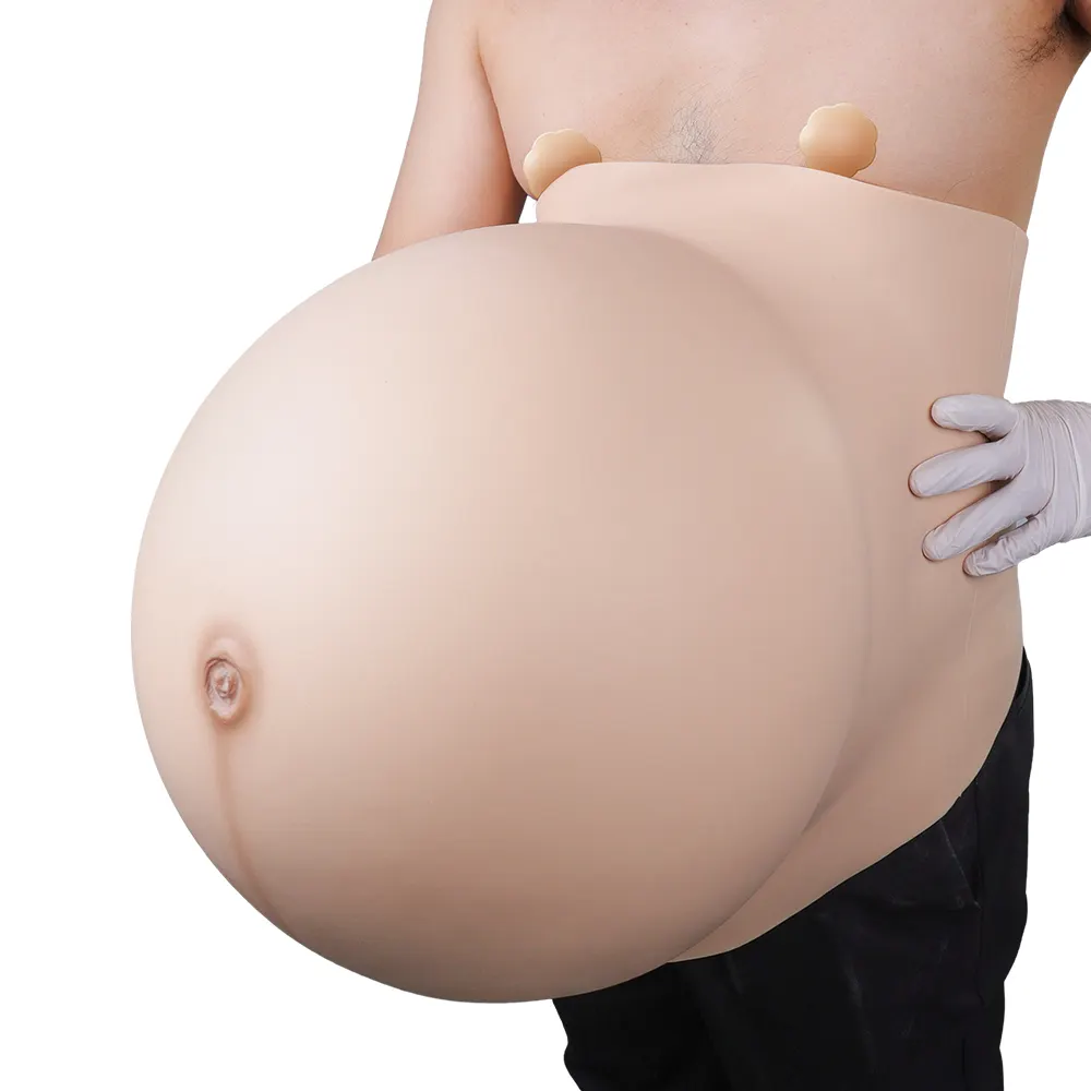 Fabrik Drops hipping Silikon Zwillinge Baby Bauch Riesen Baumwolle Füllung Schwangere Bauch Kostüm Für Cosplay Drag Queen