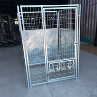 Enclos pour chiens en treillis soudé en acier inoxydable de qualité supérieure et enclos sécurisés pour animaux de compagnie, hauteur 6 pieds, 4 pieds x 8 pieds ou 5 pieds x 10 pieds, type chenil