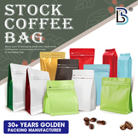 Kemasan Kopi Lebei Packing Resealable, Kantong Ziplock Berdiri untuk Pengemasan Makanan dengan Katup