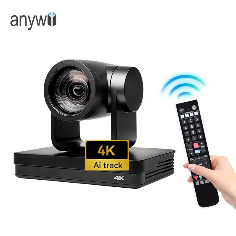 Anywii auto tracking camera 4K UHD PTZ NDI Camera 12X optical zoom Video Conference Camera for church studio