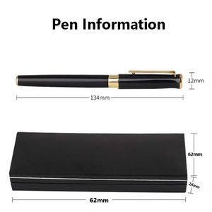 Stylo bille de luxe personnalisé avec logo, boîte en cuir, pointe de 1,0 mm, encre bleue/noire, pour promotion, entreprise, école et bureau - Product Image 3