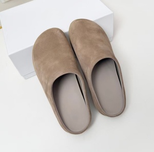 Modèle classique de demi-chaussons en daim AIOS Birkenstock, chaussures décontractées à enfiler pour femmes, chaussures confortables à semelles épaisses - Product Image 4