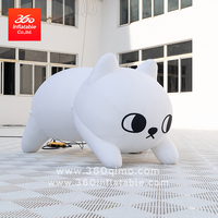 Mascotte gonflable géante de chat blanc personnalisée pour Noël, personnage gonflable pour événements, logo/taille personnalisés, conception 3D gratuite