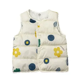 뜨거운 판매 특별 디자인 키즈 빈티지 복어 조끼 소년과 소녀를위한 아기 아이 야외 따뜻한 조끼