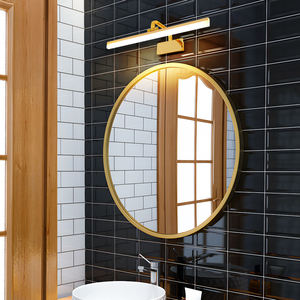 Lámpara de Pared Moderna con Espejo LED Iluminado, con Acabado Dorado, Clasificación IP44, Temperatura de Color 3000K-6000K, Vida Útil de 50000 Horas - Product Image 3