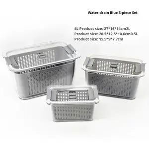 Recipiente de Almacenamiento para Refrigerador con Tapa Hermética Transparente, para Conservar Frutas y Verduras Frescas, para Uso en la Cocina - Product Image 6