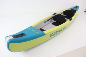 Kayak Gonfiabile Blu per 2 Adulti, Personalizzabile con Logo, con Anima in Drop Stitch, per Fiume, Pesca, 2 Persone, in PVC - Product Image 6
