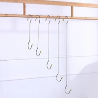 Crochets en S allongés en acier inoxydable, antidérapants, avec revêtement en caoutchouc, pour armoire et cuisine, vente en gros d'usine, OEM disponible