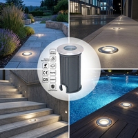 Projecteur LED RGB Encastrable Dimmable IP67 Étanche 24V DC Anti-Corrosion Lumière Enterrée Contrôle DMX/App/Manuel Garantie 3 Ans