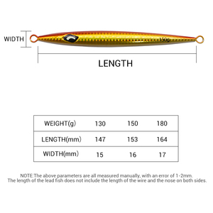 Esca Artificiale di Alta Qualità a Rapido Affondamento, <span class=keywords><strong>Jig</strong></span> in Metallo da 130g-180g per Pesca in Mare e Pesca dalla Barca - Product Image 5