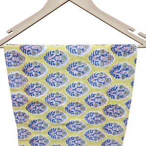 Floral Design Soft Cotton Fabric Hand Block Print Handmade Dressmaking Summer Clothing for Shirts by the Yard Premium Fit - Product Image 1