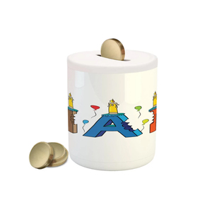 Porte-monnaie en céramique Qualisub, banque d'argent en céramique à Sublimation vierge pour presse à chaud - Product Image 5