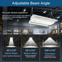 Projecteur linéaire à angle de faisceau réglable en aluminium, compatible variateur 0-10V, avec capteur, prêt à l'emploi, Mexique, DLC 6.0, garantie 5 ans, éclairage puissant