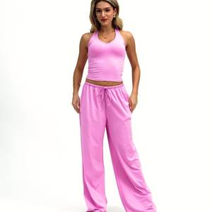 थोक कस्टम लोगो 2 टुकड़ों से भरा हुआ फल, महिलाओं के लिए फिटनेस के लिए चलने वाली फसल शीर्ष योग सेट - Product Image 6