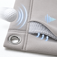 Écran de simulateur de golf gris à contraste élevé, ignifuge, triple couche, 4K, commercial, acoustique, pour simulateur de golf, écran d'impact pour le tir