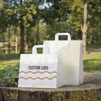 Sac en papier carton blanc mat de qualité supérieure pour chocolats, bonbons et confiseries de luxe