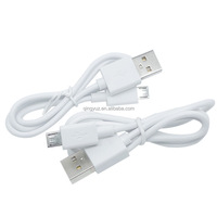 Câble Micro USB de haute qualité en PVC blanc 5V2A à charge rapide, protection contre les courts-circuits, 20-50 cm, pour lampe/mini ventilateur/jouets pour bébés