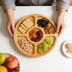 Aceitamos OEM Prato Sousplat Barato de Bambu e Melamina 100% Estampado, Pratos Pequenos de Bambu - Product Image 3