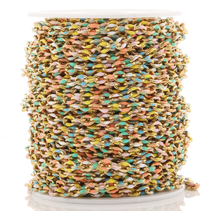 Collar de pulsera de Color de goteo de esmalte de acero inoxidable de 6mm, labios grandes, esmalte de goteo, cadena gruesa de acero de titanio de 5mm, <span class=keywords><strong>accesorios</strong></span> permanentes - Product Image 2