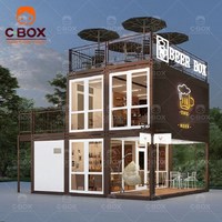 Cbox 20ft 40ft Conteneur préfabriqué personnalisé en panneaux sandwich pour café, bar, supermarché, toit, balcon, maison conteneur en kit