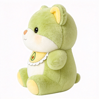 Adorable Ours en Peluche Vert en Gros, Peluche Ours Mignon avec Bavoir Avocat, Peluche Ours Avocat Personnalisée Mignonne et Rembourrée
