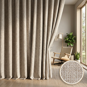 Tissu <span class=keywords><strong>occultant</strong></span> 100 % polyester aspect lin, tissé et teint, deux faces identiques, vendu <span class=keywords><strong>au</strong></span> mètre – Fournisseur d'usine TengHui - Product Image 1