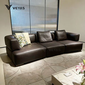Sofá Seccional de Tres Plazas de Cuero Genuino Moderno de Alta Gama con Forma de S, Control Remoto Eléctrico para el Hogar, MOQ Bajo en Tendencia - Product Image 5