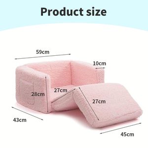 Divano Letto Convertibile <span class=keywords><strong>per</strong></span> Bambini, Morbido e Soffice, in Schiuma, Poltrona a Forma di Nuvola <span class=keywords><strong>per</strong></span> Bambini e Bambine, Arredamento <span class=keywords><strong>per</strong></span> Interni - Product Image 2
