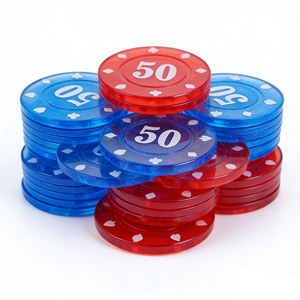 Custom Logo Durable PS <b>Poker</b> <b>Chips</b> 39mm Custom Design Casino Grade <b>Chips</b> for Texas Hold'em and Blackjack - Product Image 2