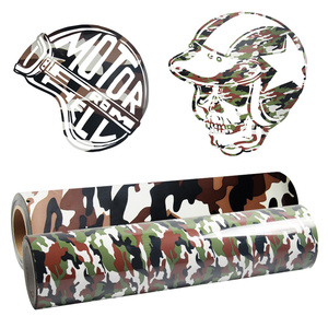 Qingyi al por mayor nuevo diseño 60 <span class=keywords><strong>cm</strong></span> * <span class=keywords><strong>50</strong></span> m 3d patrón de flores camuflaje ropa de transferencia de calor vinilo rollo camiseta - Product Image 3