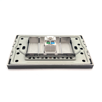 ZSUN SC72 Lujoso Aluminio 2mm Placa Serie Rj11 Teléfono Enchufe JC Conexión Jack