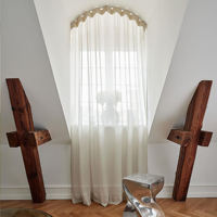 Rideaux en lin et tulle de luxe personnalisables, tissu translucide pour habillage de fenêtres, fonctions occultantes, pour la maison et le salon