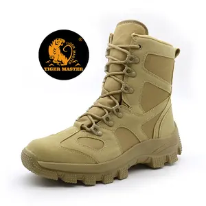Anti Slip Abrasion Resistant Rubber Sole Lightweight Steel Toe Protection Men's Protection Desert Safety Boots Shoes