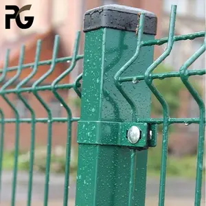 Geschweißter Drahtgitter zaun 6x6 Verstärkung Geschweißter Garten gitter 3D gebogener PVC-beschichteter Zaun