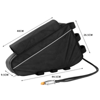 Batterie de vélo électrique triangulaire 36V 48V 52V 60V 72V 10AH 20AH 30AH 40AH 45AH 50AH, batterie de vélo de montagne avec sac souple triangulaire et chargeur