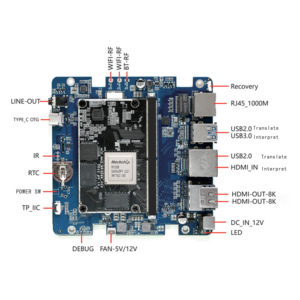 Carte de développement ROCK5 ITX RK3588, processeur octa-core, carte mère Mini-ITX, ordinateur monocarte, prend en charge le décodage 8K - Product Image 2