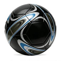 Ballon de football noir standard en PVC de 2,7 mm, cousu à la machine, pour adultes, idéal pour l'entraînement et les loisirs en groupe en extérieur – Vente en gros fabricant