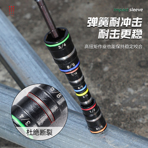 <b>Impact</b> Sleeve 9 In 1 Embedded Magnetic SAE <b>Impact</b> <b>Socket</b> Set High Torque Double Head Hexagonal For Hydraulic <b>Impact</b> Hammer - Product Image 4