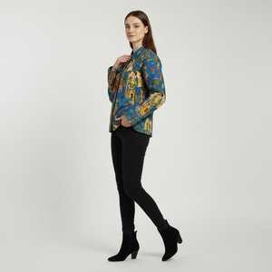 Cotton Quilted Hand Block Print <b>Jacket</b> – Handmade Cotton <b>Jacket</b> for Women, <b>Lightweight</b> Casual Boho Outerwear - Product Image 4