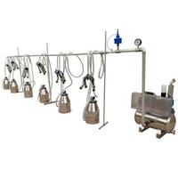 Machine à Traire Commerciale 6 Postes pour Vaches, Brebis et Chameaux avec Six Seaux de Lait – Équipez Votre Ferme Laitière (Modèle HJ-CM011VF)